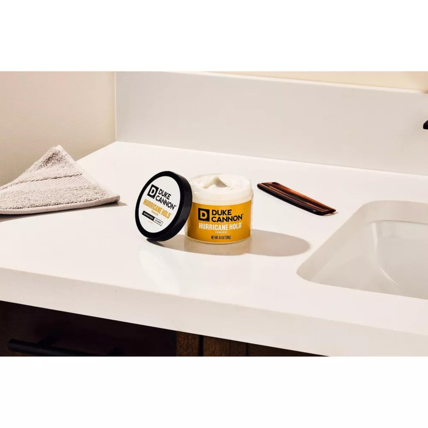 Duke Cannon News Anchor Hurricane Hold Pomade 2-Pack, 4.6oz – Maximum Hold, Matte Finish, Plant-Based Thickeners, Anti-Static, Fresh Citrus & Cedarwood Scent