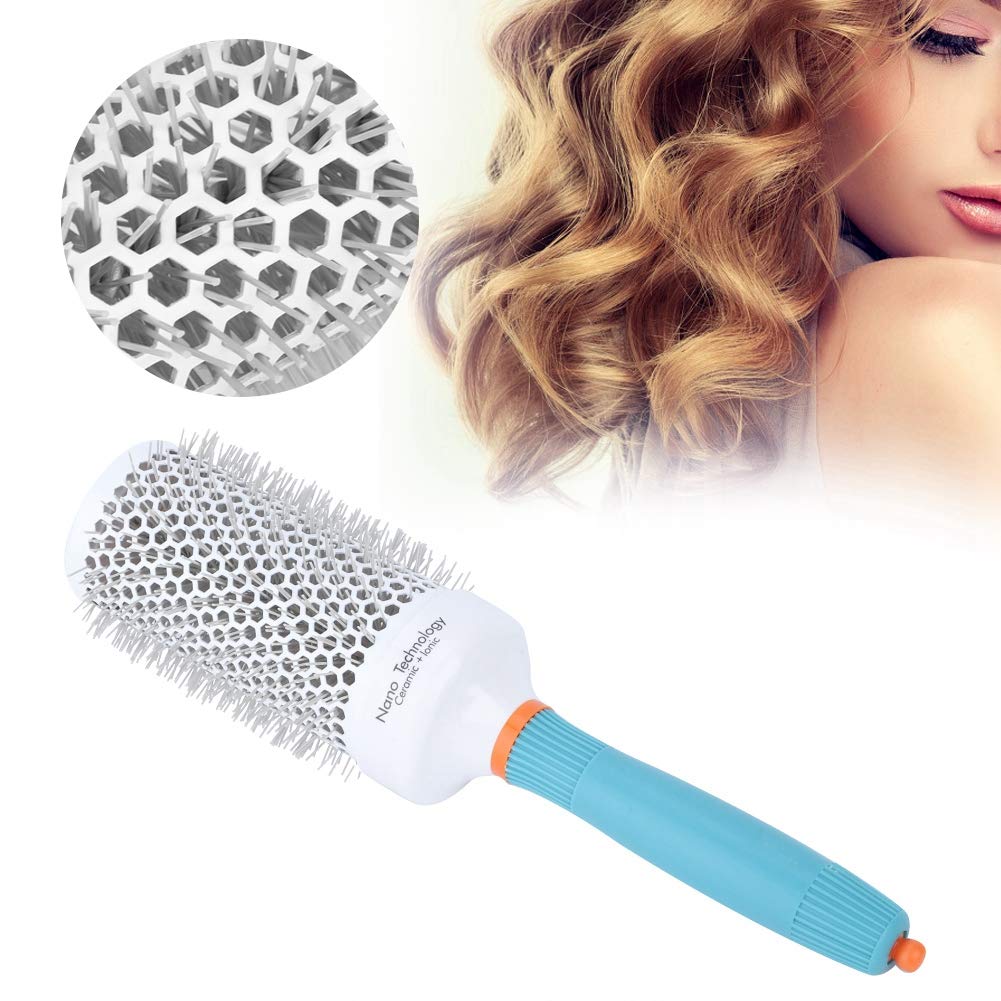 Baxnore Aluminum Moroccan Oil Round Brush, Round Hair Brush, Roller Hairbrush for Blow Drying, Curling, Straightening, 10.6x1.3in, 25#, Pink (53# (1200 single model price 11))