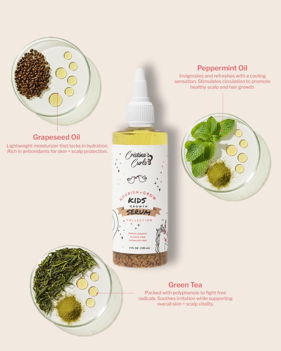 Curly Hair Scalp Serum - Soothing Treatment for Kids | Moisturizing Oil for Dry Scalp & Itch Relief