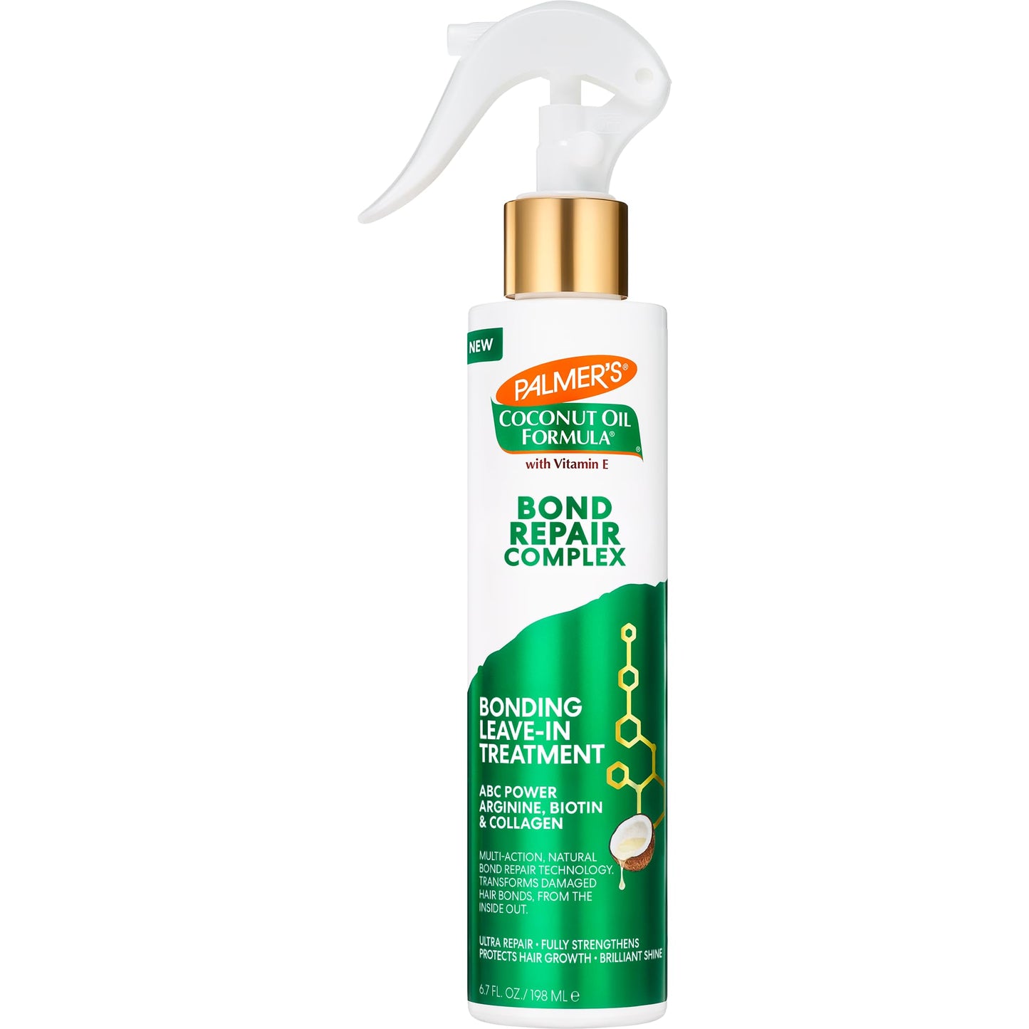 Palmer's Amino Bonding Complex Hair Treatment, Leave-In Conditioner Spray with Coconut Oil & Vitamin E, Heat Protectant, Anti Frizz, Strengthens & Protects Hair Growth, All Hair Types, 6.7 fl. oz