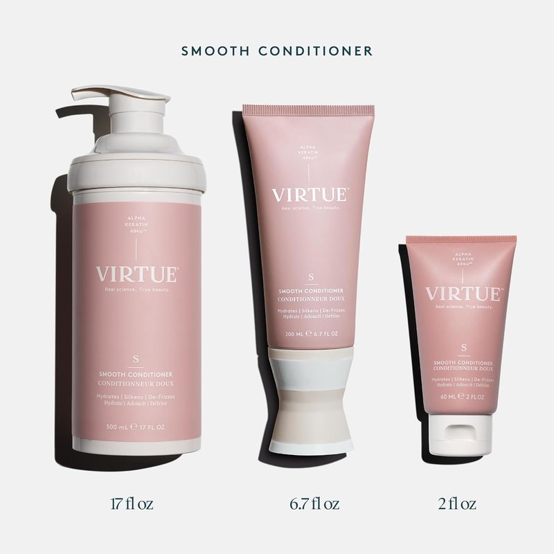 Virtue Smooth Conditioner - Frizz Control for Curly Hair | Sulfate-Free & Color Safe
