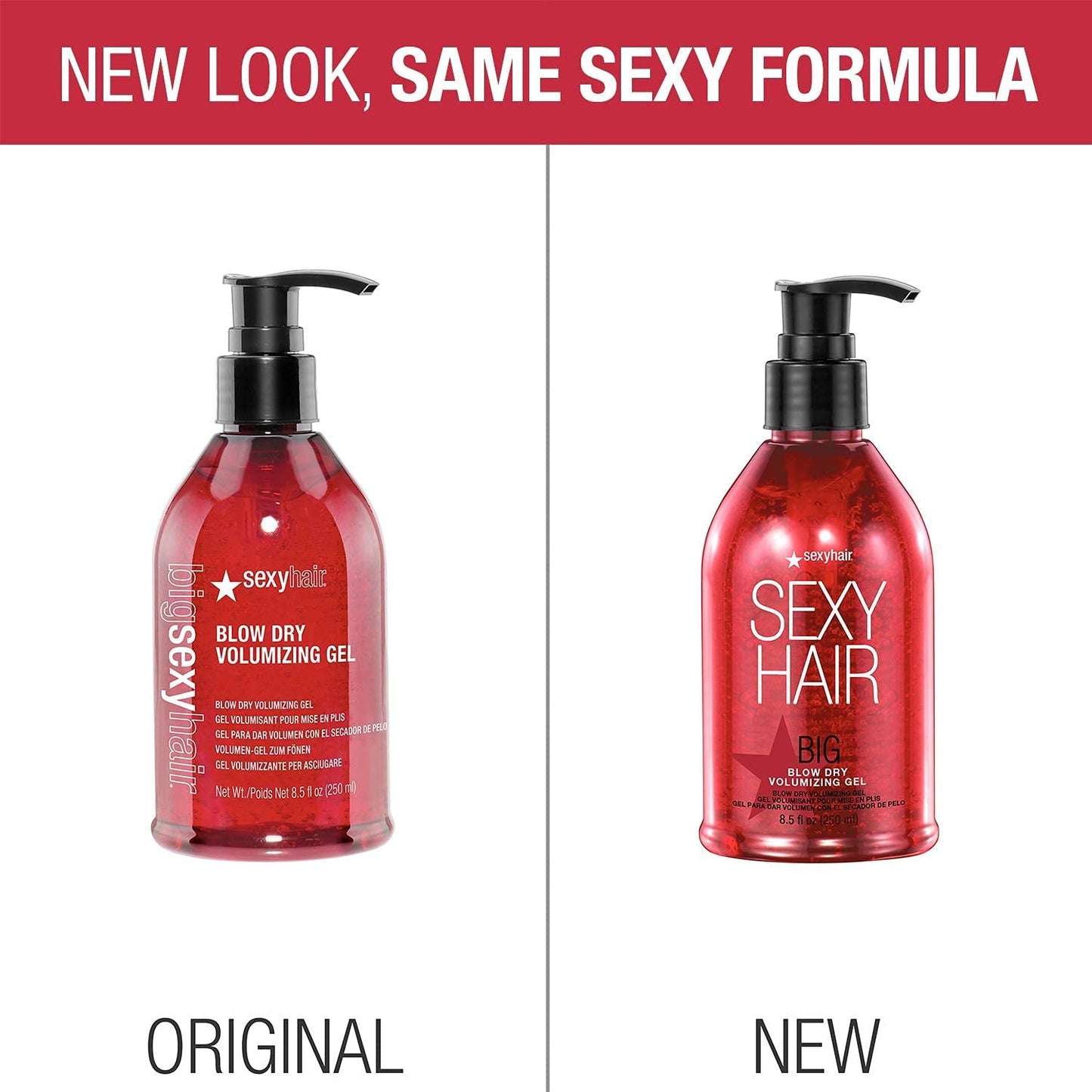 SexyHair Big Blow Dry Volumizing Gel, Twin Pack | Added Volume with Hold | Up to 72 Hours of Humidity Resistance | All Hair Types