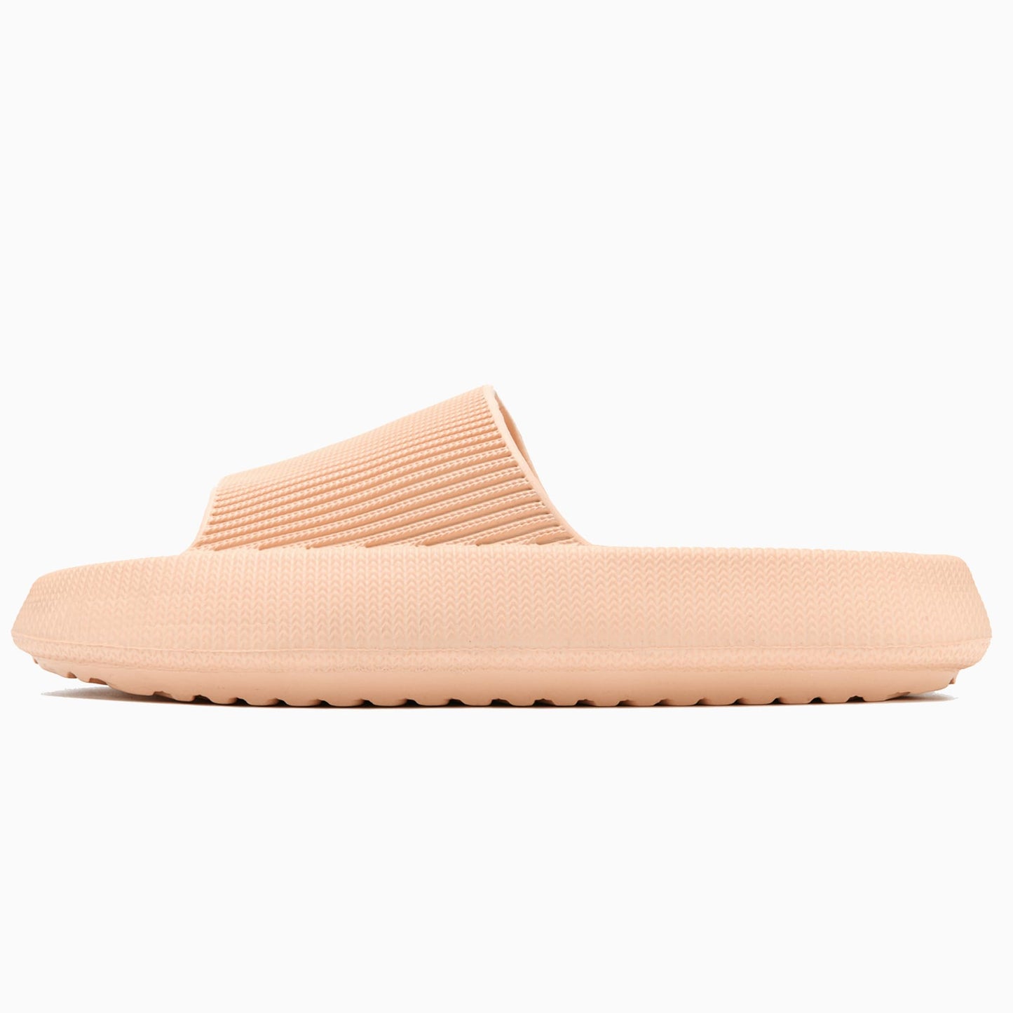 rosyclo Pillow Slipers for and Man, EVA Flat Clouds Massage Shower Bedroom Non Slip Quick Drying Open Toe Super Soft Comfy Thick Sole Puffy Bath sliders Sandalias, Peach