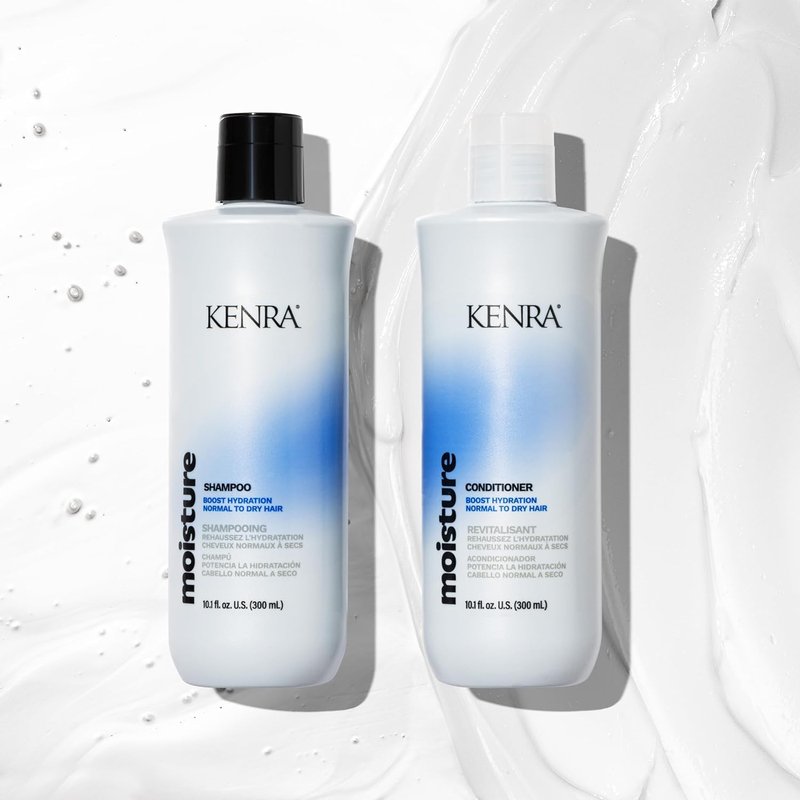Kenra Professional Moisture Shampoo & Conditioner Set | Boost Hydration | Improve Manageability and Shine | Nourish Dry Hair | Color Safe | Efforless Detangling | Normal to Dry Hair | 10.1 fl. oz.