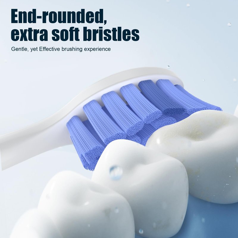 Toptheway Extra Soft Replacement Toothbrush Heads Compatible with Philips Sonicare Optimal Gum Care for Sensitive Teeth G2 C2 C1 4100 Snap-on, 4 Pack