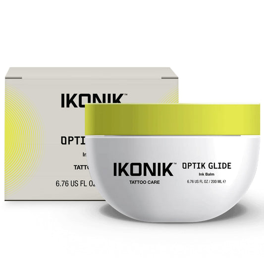 IKONIK Optik Tattoo Glide - Effortless Tattooing Experience with Smooth and Clear Skin | Tattoo Ink Glide and Balm for High-Definition Designs, 7oz