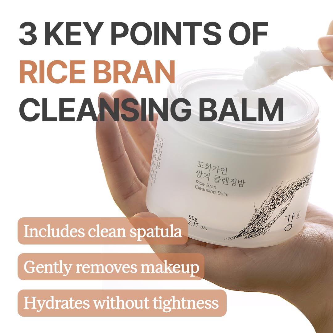 House of Dohwa Korean Cleansing Balm with Rice Scent (Milky Sherbet Texture) – Gentle Makeup Remover, Removes Waterproof Makeup and Facial Oil, Includes Hygienic Mini Spatula