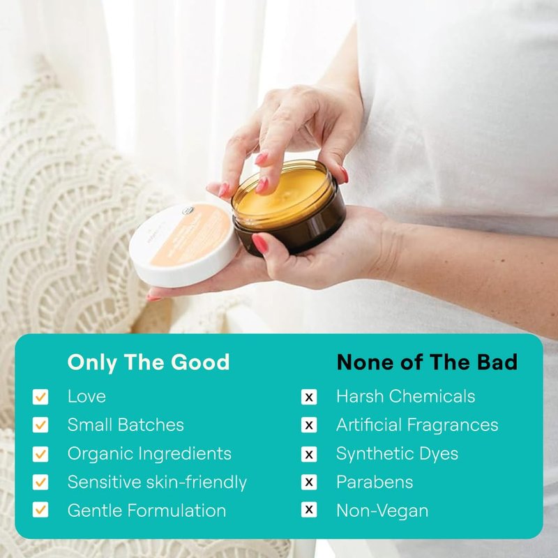 Mambino Organics Oh Baby! Belly Butter, Belly Balm for Pregnant Women, Body Cream with Shea Butter for Pregnancy, Minimizes Stretch Marks, Vegan, Cruelty-Free, Maternity Skin Care, 2.5 fl oz