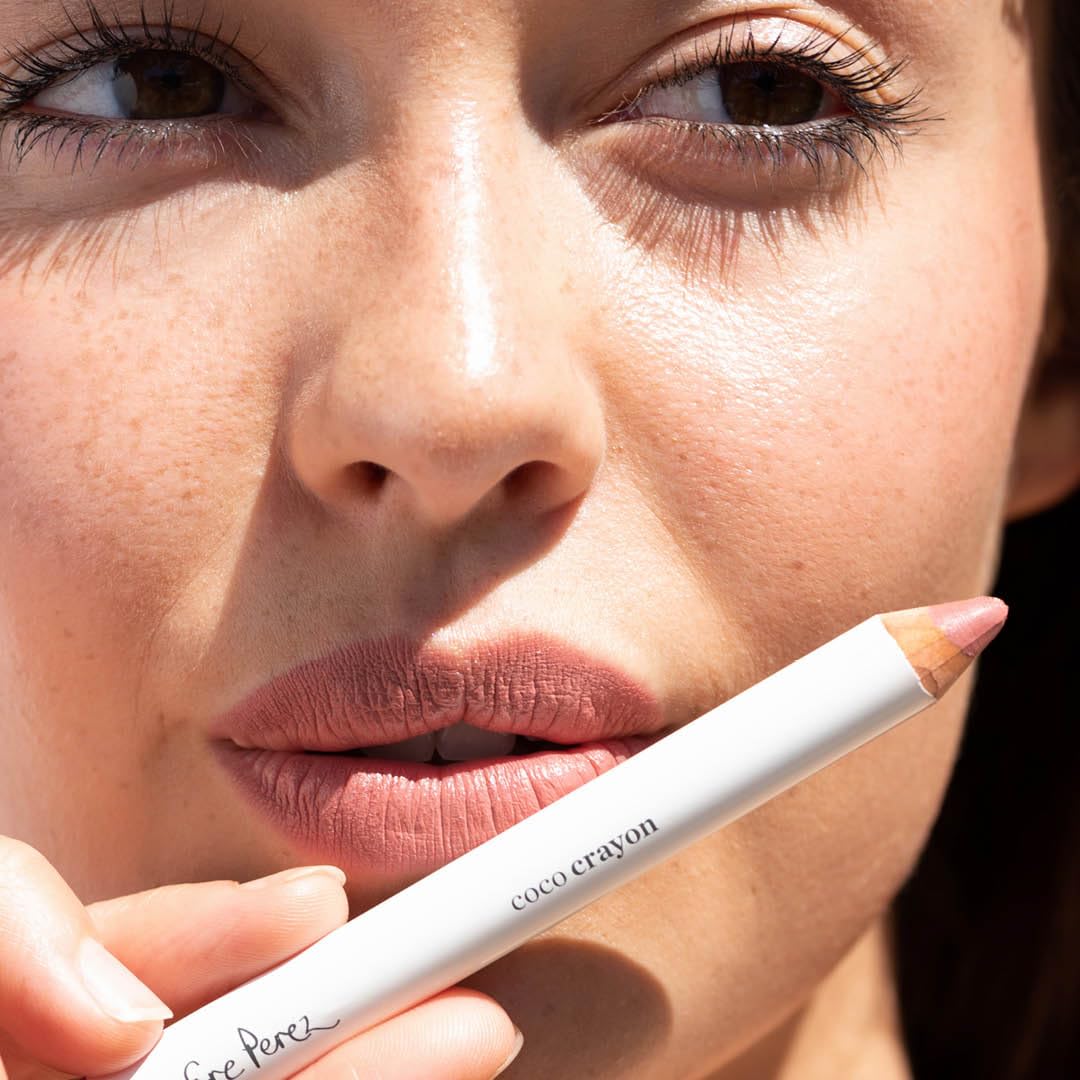 Ere Perez - Natural Coco Crayon Hydrating Lip Color | Baobab + Coconut Oil, Silica, Vitamin E | Protect, Nourish, Repair | Vegan, Cruelty-Free, Clean Beauty (Grace, 0.01 oz | 3 g)