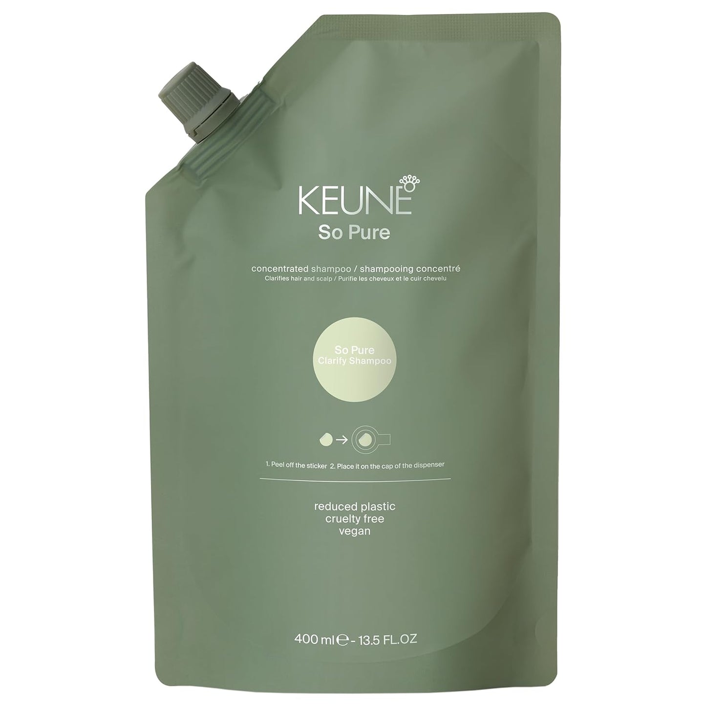 Keune So Pure Clarify Shampoo Refill - Deep Cleansing Detox Formula | 13.5 Fl Oz