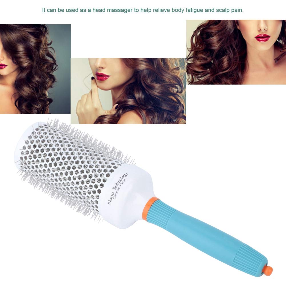 Baxnore Aluminum Moroccan Oil Round Brush, Round Hair Brush, Roller Hairbrush for Blow Drying, Curling, Straightening, 10.6x1.3in, 25#, Pink (53# (1200 single model price 11))