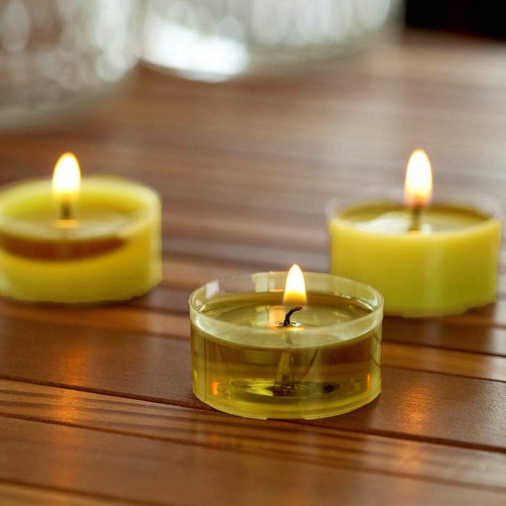 Morning Breeze Scented Tealights - Spaas 24 Clear Cup Candles, 4.5 Hour Burn Time