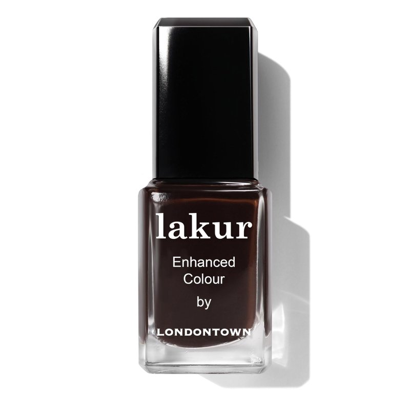LONDONTOWN Lakur Nail Polish – Nude & Brown Shades, Midnight Mocha, 0.4 Fl Oz, Long-Lasting, Streak-Free, Chip-Resistant | 21+ Free Non-Toxic Vegan Nail Color, Strengthens & Hydrates Nails