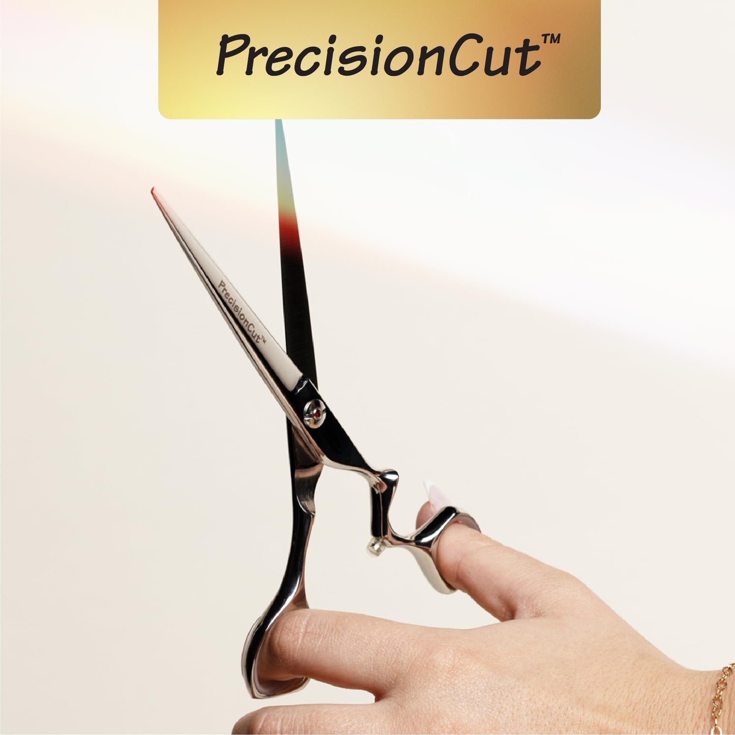 Olivia Garden PrecisionCut Professional Hairdressing Shears Intro Case - With The Edge Razor - 6 Items, 5.75"