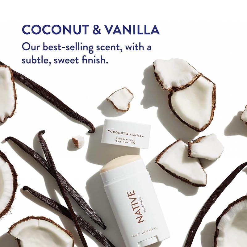 Coconut Vanilla Deodorant Bundle - Aluminum Free Whole Body Spray with Shea Butter | 72-Hour Protection