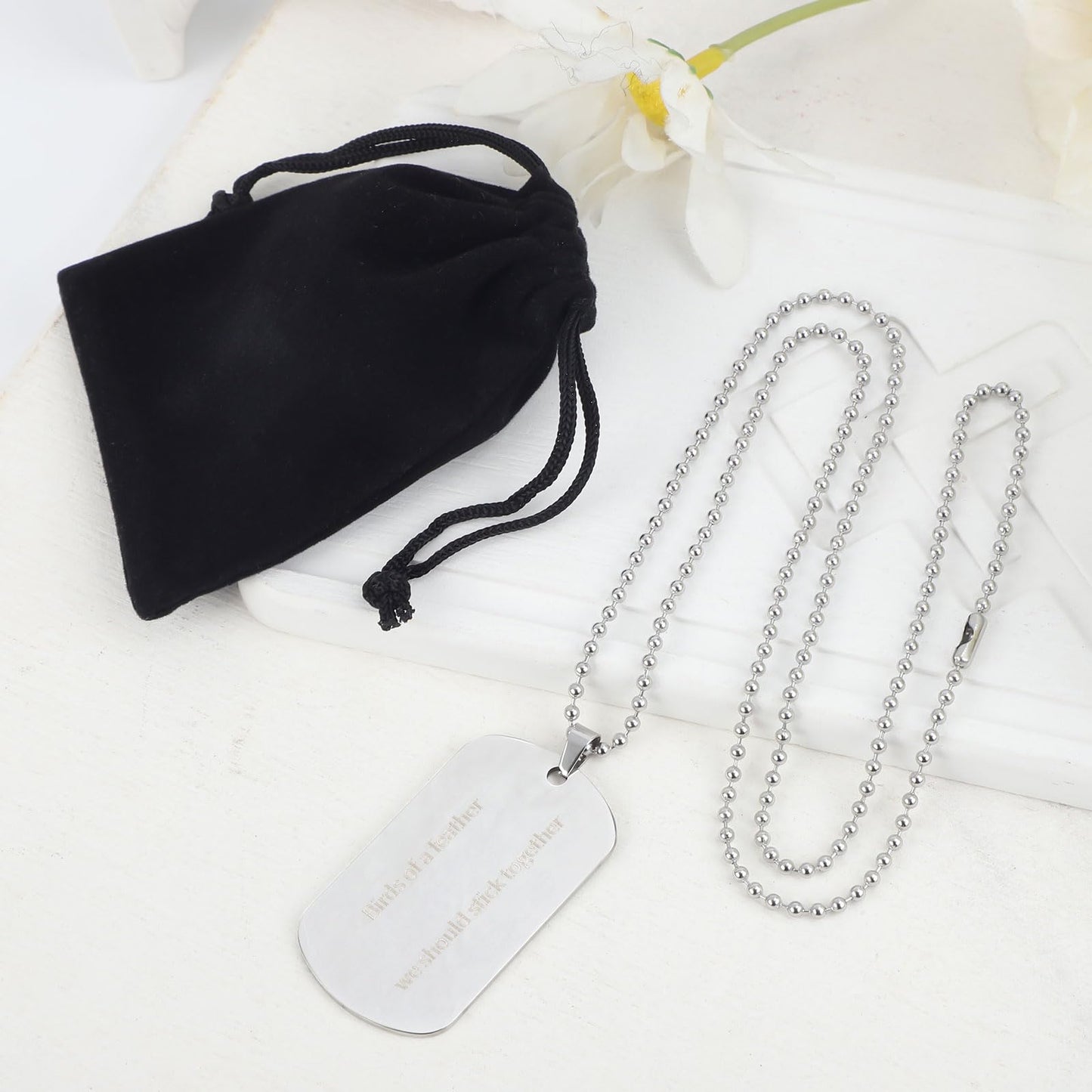 Mikovivi Birds of a Feather Necklace, Stainless Steel Singer Album Inspired Merch with Flannel Trendy Pendant Necklace Jewelry Gifts for Concert Fans