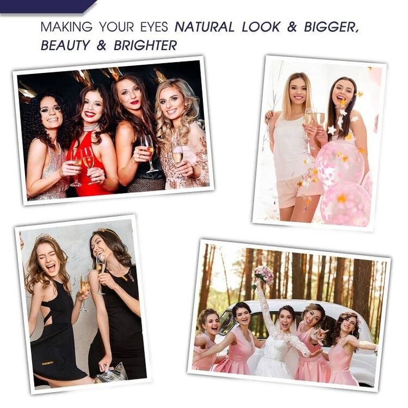Magnetic Eyelashes - 7 Pairs Reusable Cat-Eye Lashes with Magnetic Eyeliner & Applicator | Long-Lasting, Cruelty-Free