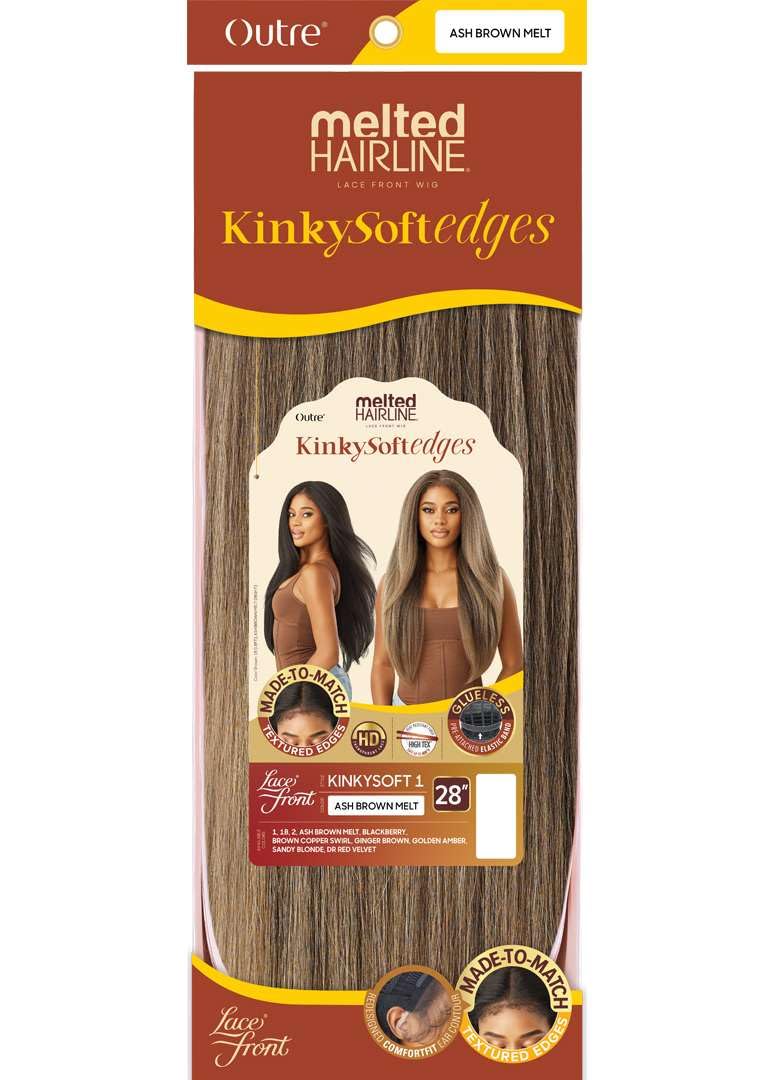 Outre Melted Hairline - Kinky Soft Edges - Kinky Soft 1 (ASH BROWN MELT)