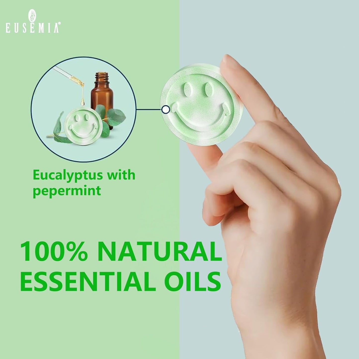 Eucalyptus Shower Steamers - Aromatherapy Shower Bombs with Mint Essential Oils | 24 PCS for Stress Relief