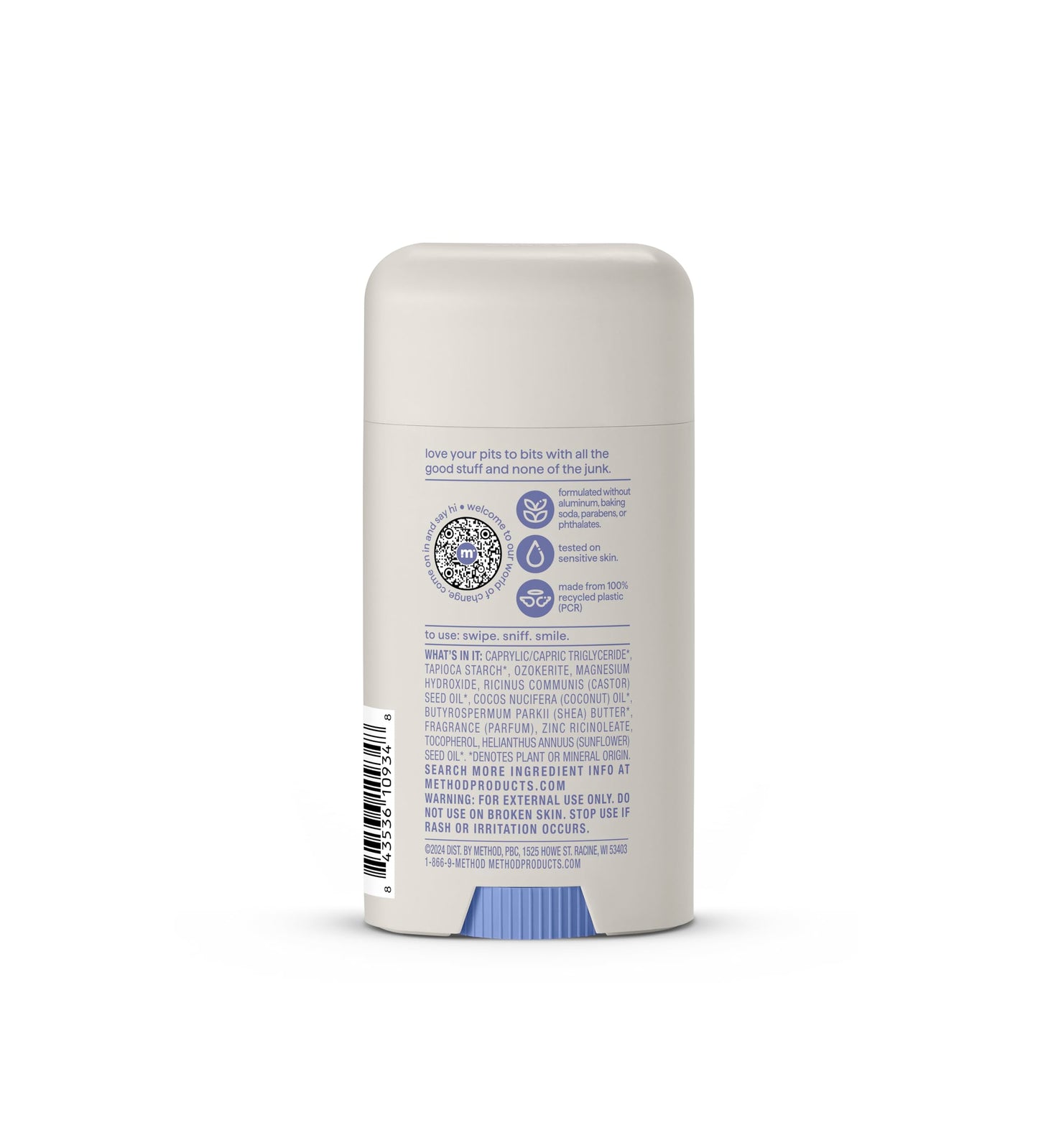 method Deodorant Stick, Simply Nourish, 24-Hour Odor Protection, 2.65 oz
