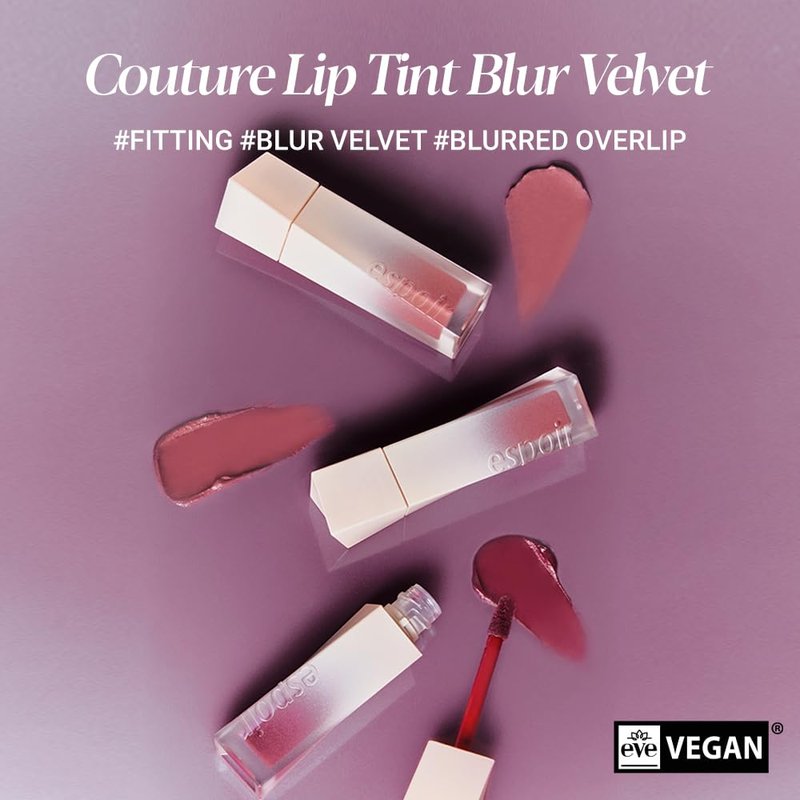 Espoir Couture Lip Tint Blur Velvet #8 Fever 0.19oz | Natural Blurry Color Liquid Lipstick | Long-Lasting Smudge-Proof Fixing Lip Stain | Lightweight Matte Finish without Oil | Korean Lip Makeup