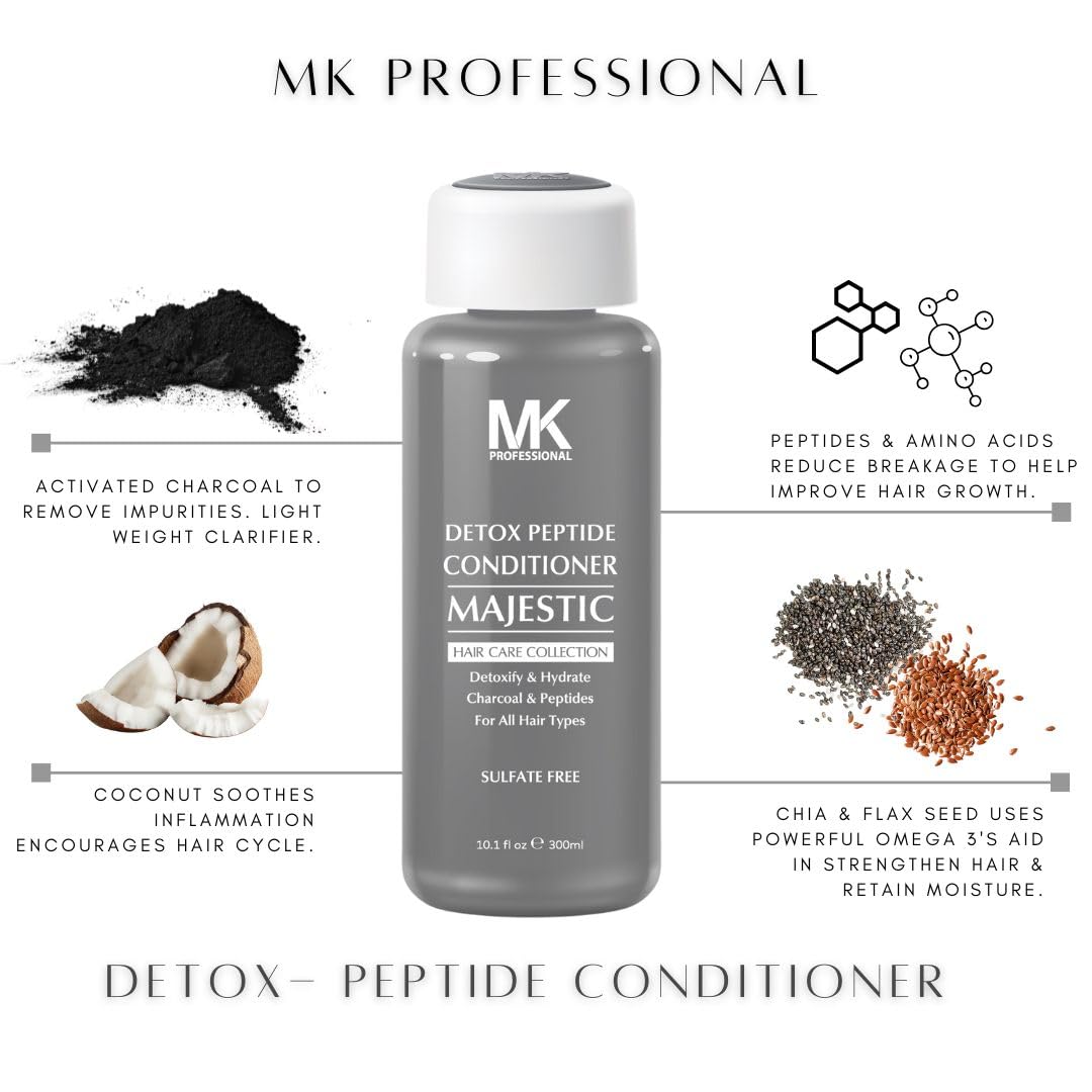 MK PROFESSIONAL Argan Oil Conditioner with Keratin, Sulphate Free Keratin Hair Treatment, Moroccan Oil Conditioner, Strengthens, Repair, Soft & Nourish Hair, Free from SLS & SLES - 10.1 Fl Oz / 300 ml