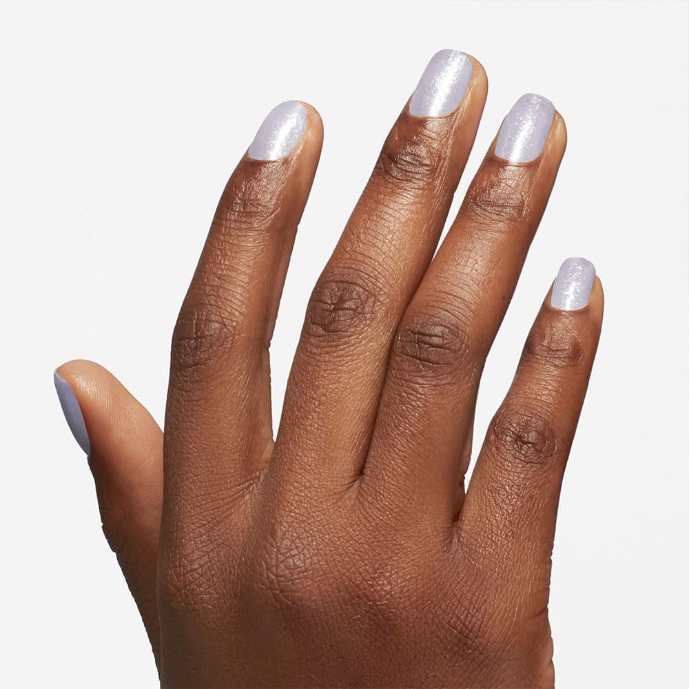 OPI Nail Lacquer Snatch'd Silver | Sheer Soft White Glitter Chip Resistant Nail Polish Your Way Collection