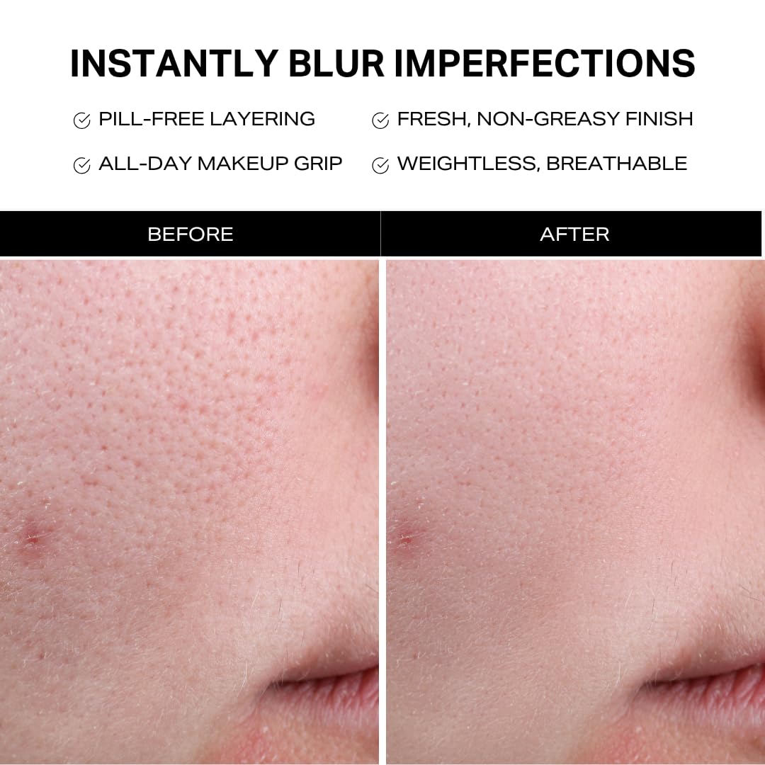 Y'OUR Pore Minimizer Face Primer, Gripping & Blurring Makeup Primer with Vitamin C & E, Oil Control & Brightening, Retinol-Infused Anti-Aging Formula, Soft-Focus Finish, 2-in-1 Primer & Makeup Base