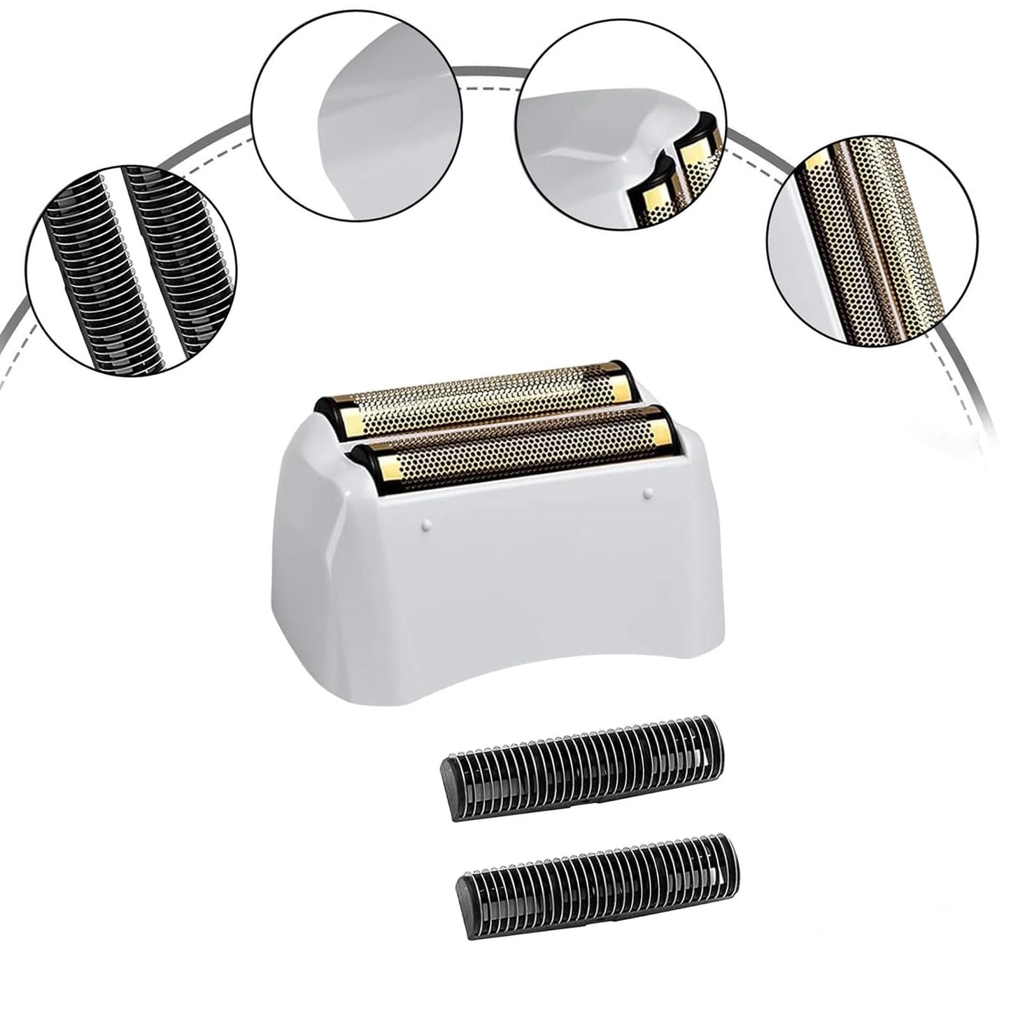 For Andis Foil Shaver Replacement Head for Model TS-1 TS-2 17150 17200 17235 Pro Foil Shaver, Replaces #17155 17160 17280 Shaver (Gold/2Pack)
