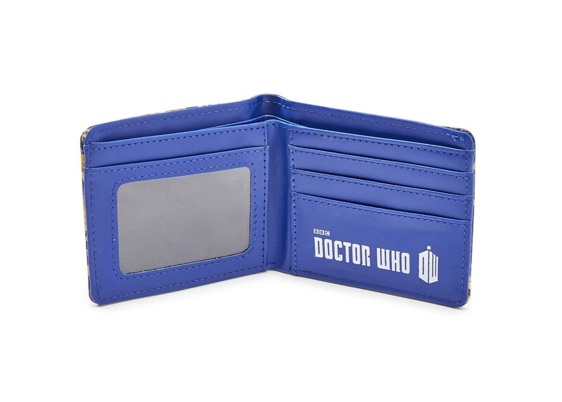 Doctor Who Bi-Fold Wallet Van Gogh Exploding TARDIS - Vinyl Men's Novelty Pocket Storage With Billfold, Card Slots & Clear ID Display - Features Bold Iconic Artwork Design - Bigger on the Inside!