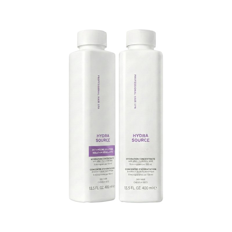 Professional Shampoo Hydrating and Detangling Leave-In Set with Aloe & Hyaluronic Acid. Lightweight Moisture, Softness & Shine, Vegan & Paraben-Free.