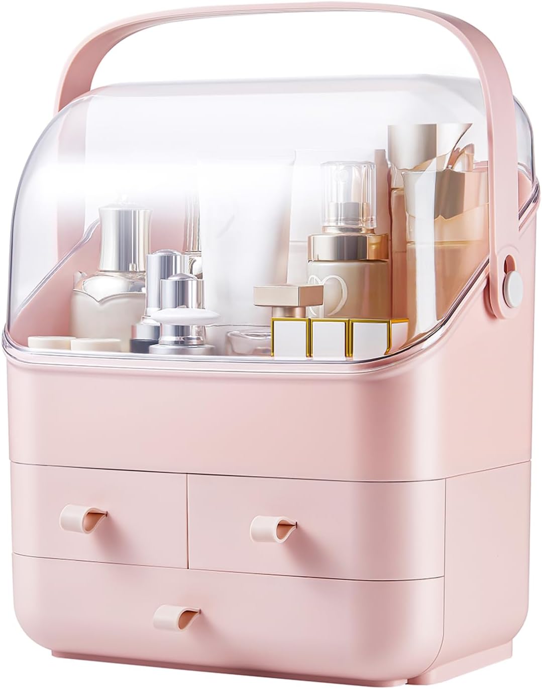 Makeup Organizer with Drawers - Large Beauty Box for Vanity | Dustproof Skincare & Cosmetic Storage