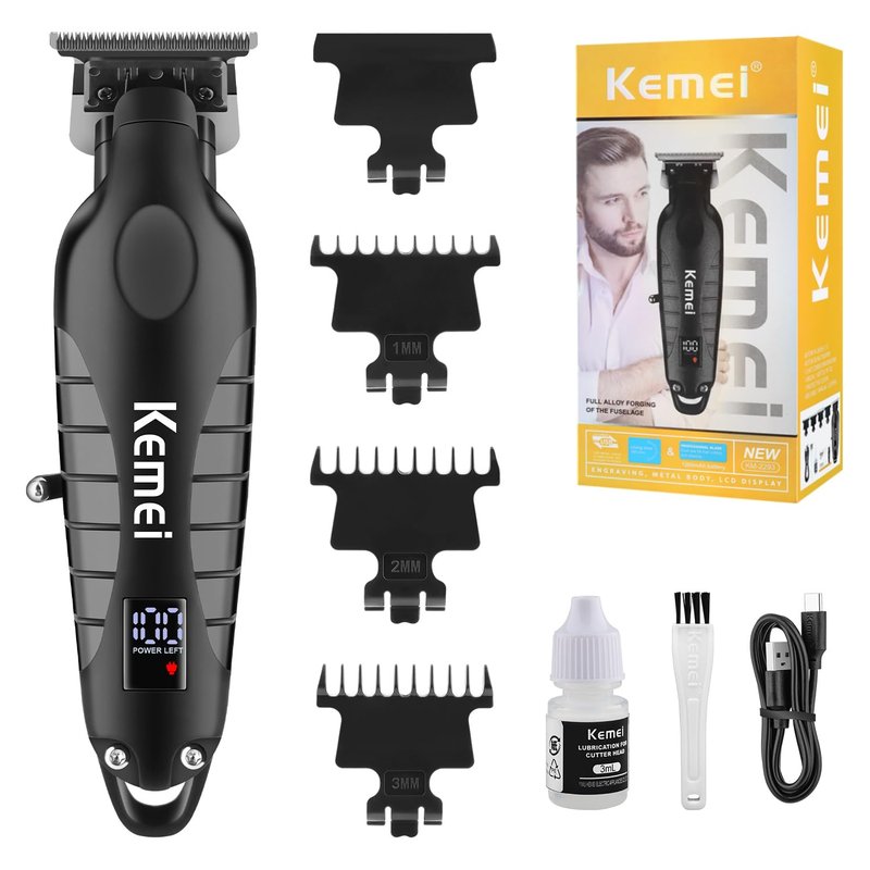 KEMEI Professional Hair Clipper for Men,Cordless Rechargeable Hair Clipper, Clipper and Trimmer for Hair Cutting, Haircut Clipper, Gift for Men