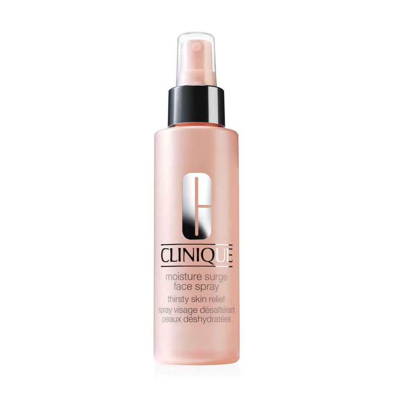 Clinique Moisture Surge Face Spray Thirsty Skin Relief | Hydrating Face Mist for Glowing + Soothed Skin | Preps + Refreshes, 4.2 Fl Oz