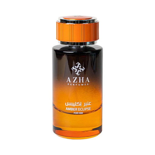Azha Perfumes Essence Orbis Amber Eclipse Eau de Parfum for Men, 3.4 Fl Oz / 100 mL, Long Lasting Arabian Perfume Spray, Citrus Woody Amber Fragrance with Bergamot, Ginger, Osmanthus, Luxury Scent