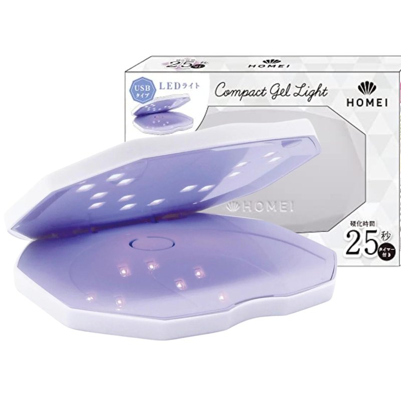 HOMEI Gel Nail Lamp with UV Reduction, Portable Light for Polish (Rechargeable), Compact Mini Design, 25 Sec LED Nail Drying for Gel Lamp NV & Cordless Use