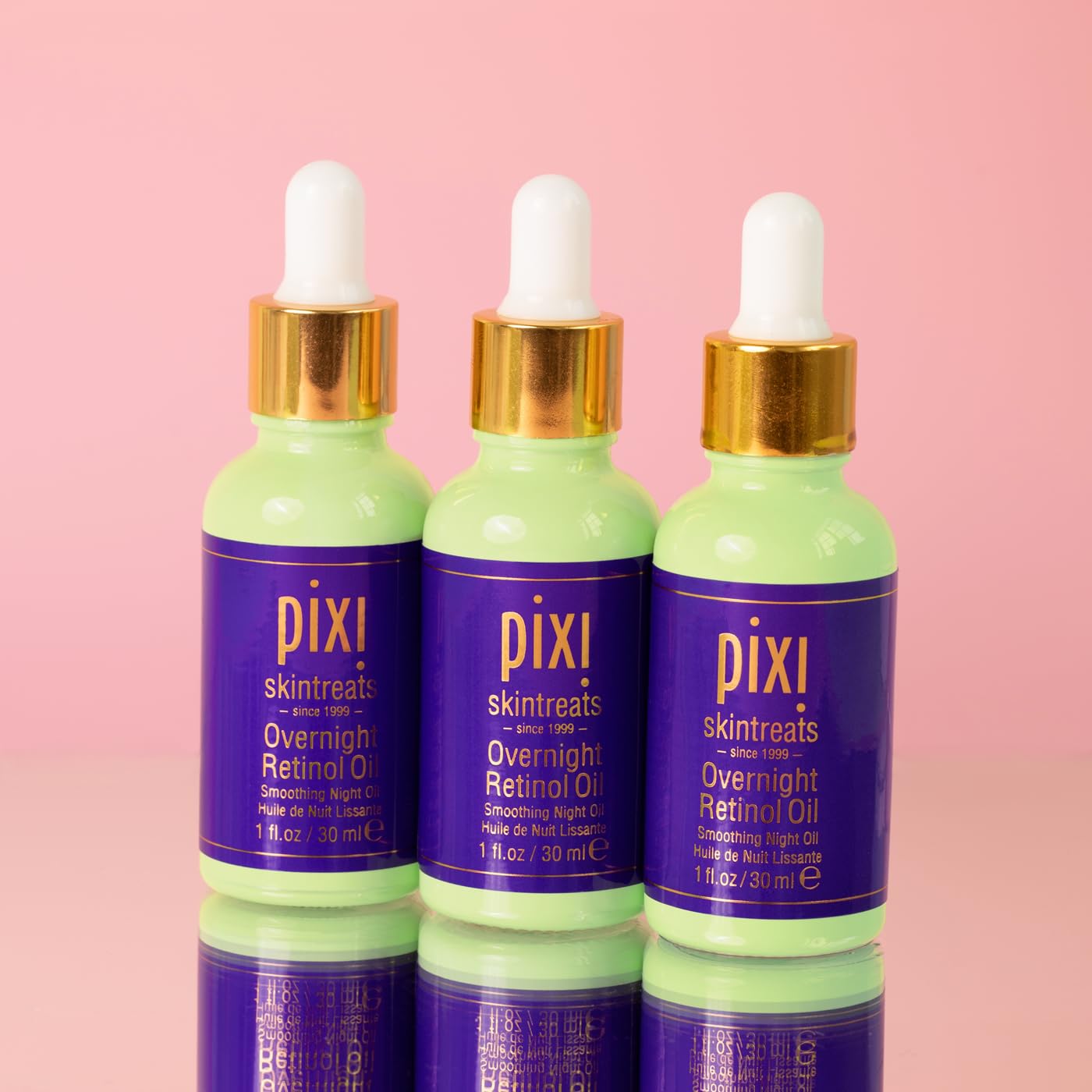 Pixi Beauty Overnight Retinol Oil | Smoothing Night Oil | Peptides Help Firm & Revitalize Skin | Improves Appearance of Fine Lines | 1.01 Fl Oz