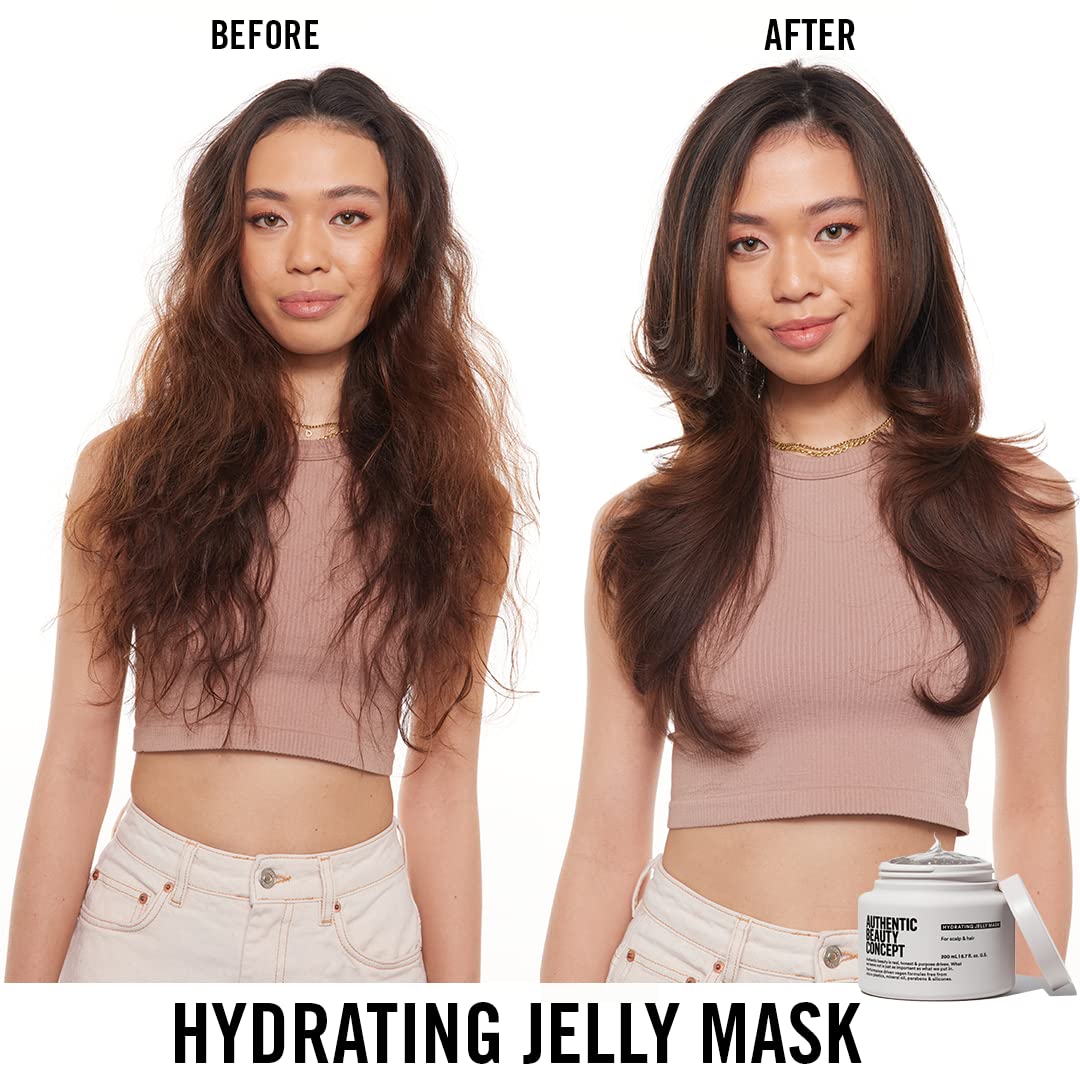 Authentic Beauty Concept Hydrating Jelly Mask | For Scalp & Hair | Moisturizes & Protects Hair | Vegan & Cruelty-free | Silicone-free | 6.7 fl. oz.