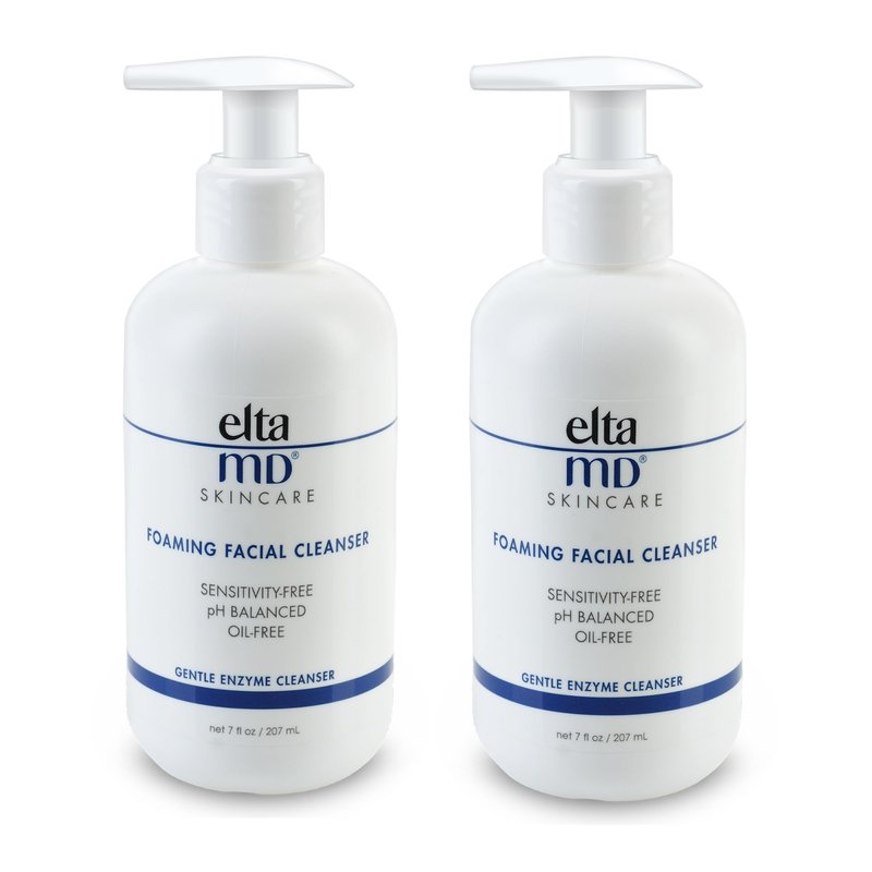 EltaMD Foaming Facial Cleanser, Gentle Foaming Face Wash and Makeup Remover, Oil Free, Removes Dead Skin Cells and Impurities, Safe for All Skin Types (2 Pack)