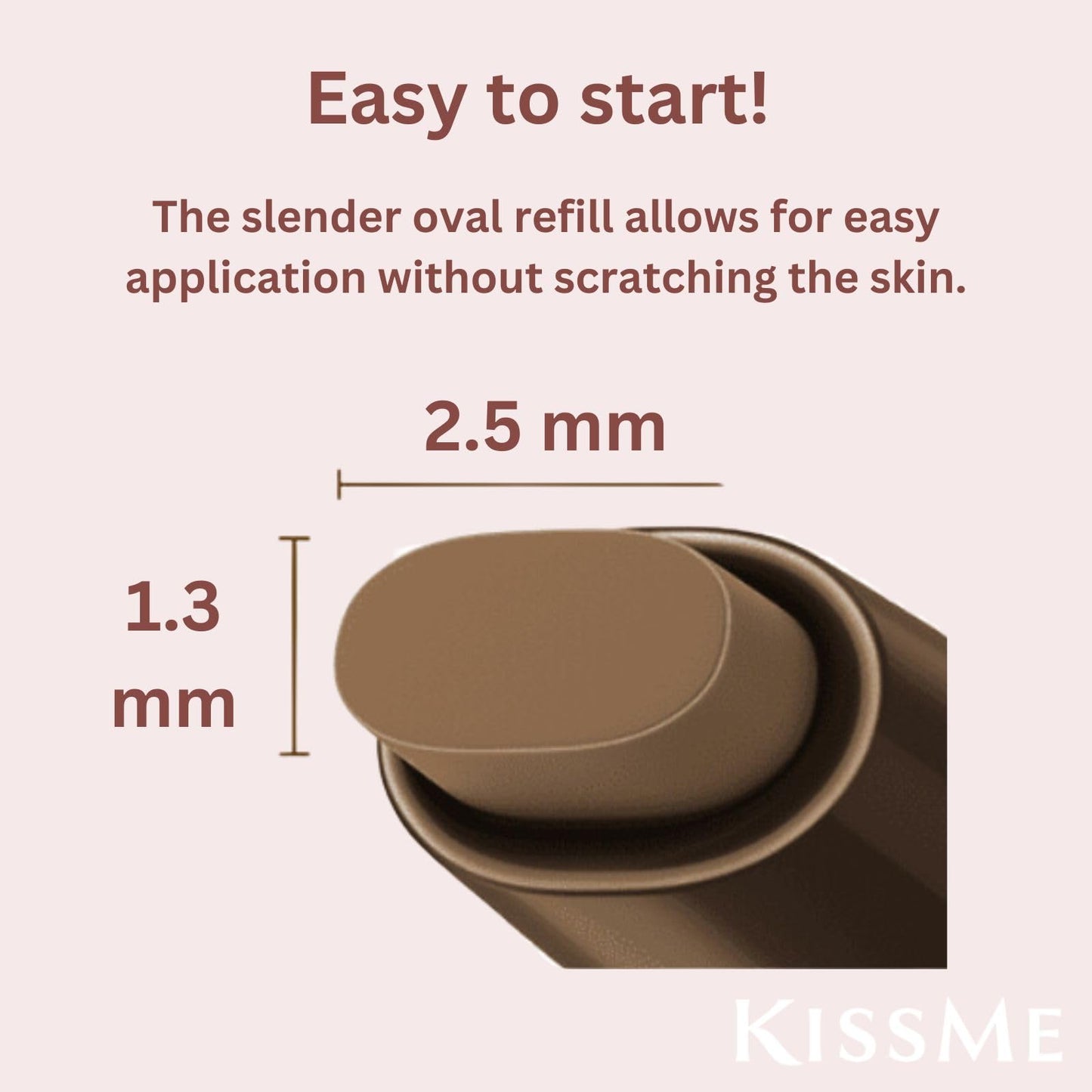 Heroine Make by KISSME Waterproof Eyeliner Pencil for All-Day Wear, Eyeliner Pencil for Cat Eye Liner Looks, Soft & Blendable Lines with a Smooth Glide, Rose Brown, Made in Japan, 1 EA, CREAM