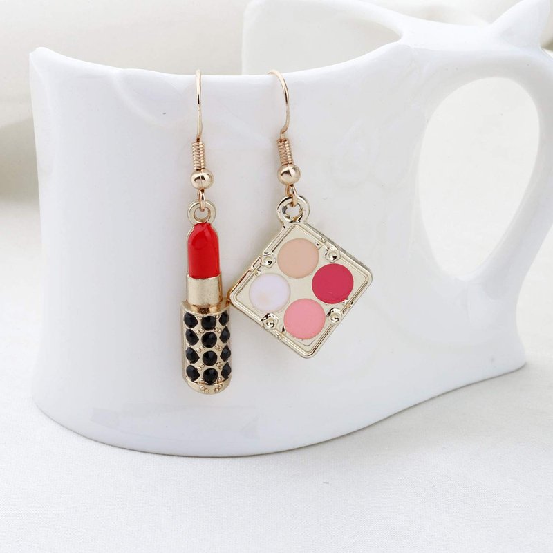 WSNANG Lipstick 3D Earrings Estheticians Gift Makeup Artist Jewelry Gift for Women (Lipstick Earrings)