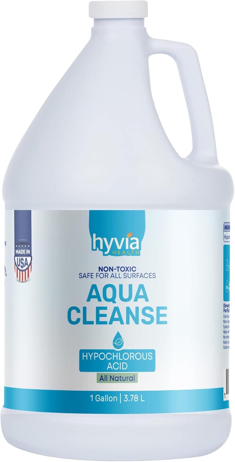 AquaCleanse Hypochlorous Acid Cleaner - All-Natural, Safe for Kids & Pets | 1 Gallon Refill