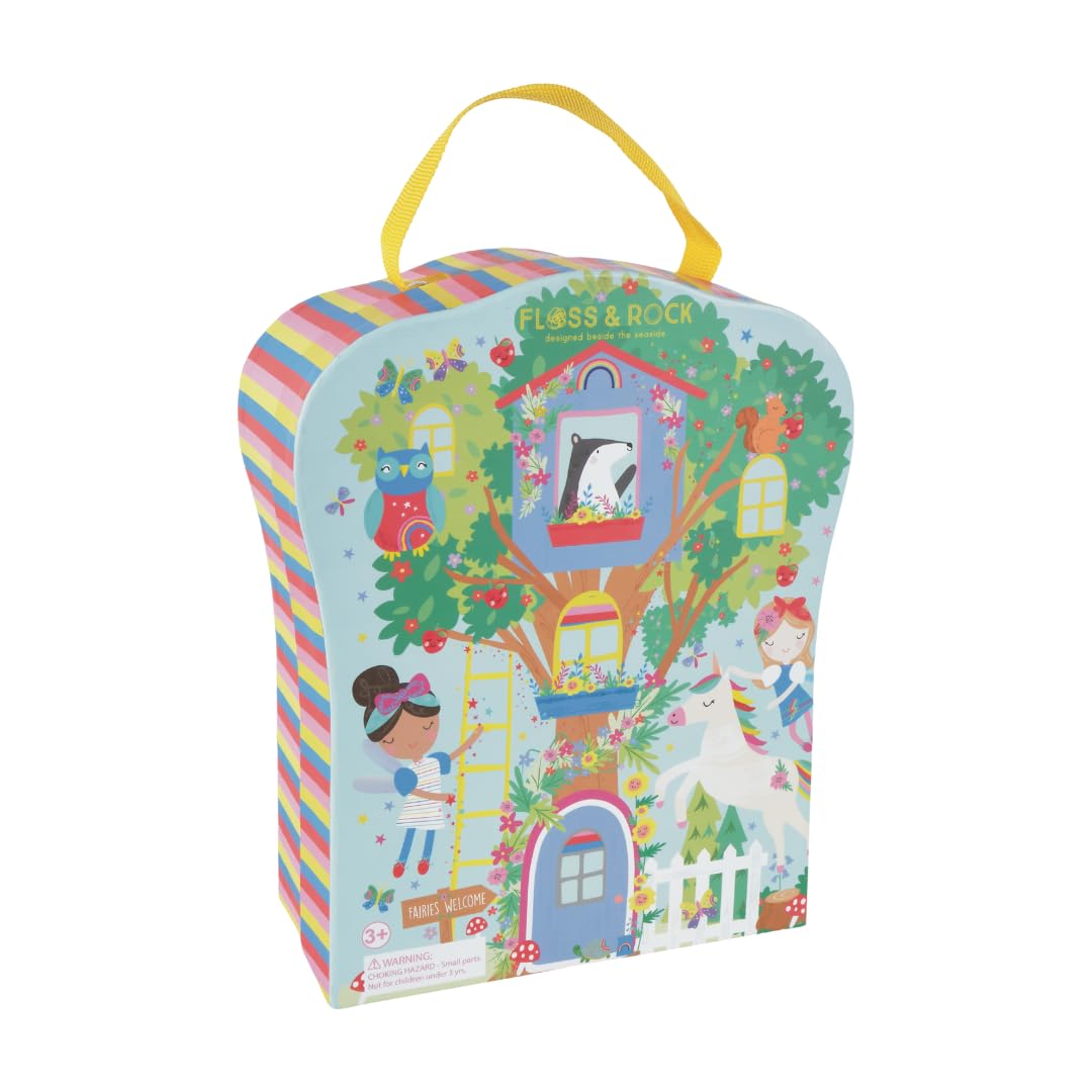 Floss & Rock 43P6364 Rainbow Fairy Play Box with Wooden Pieces