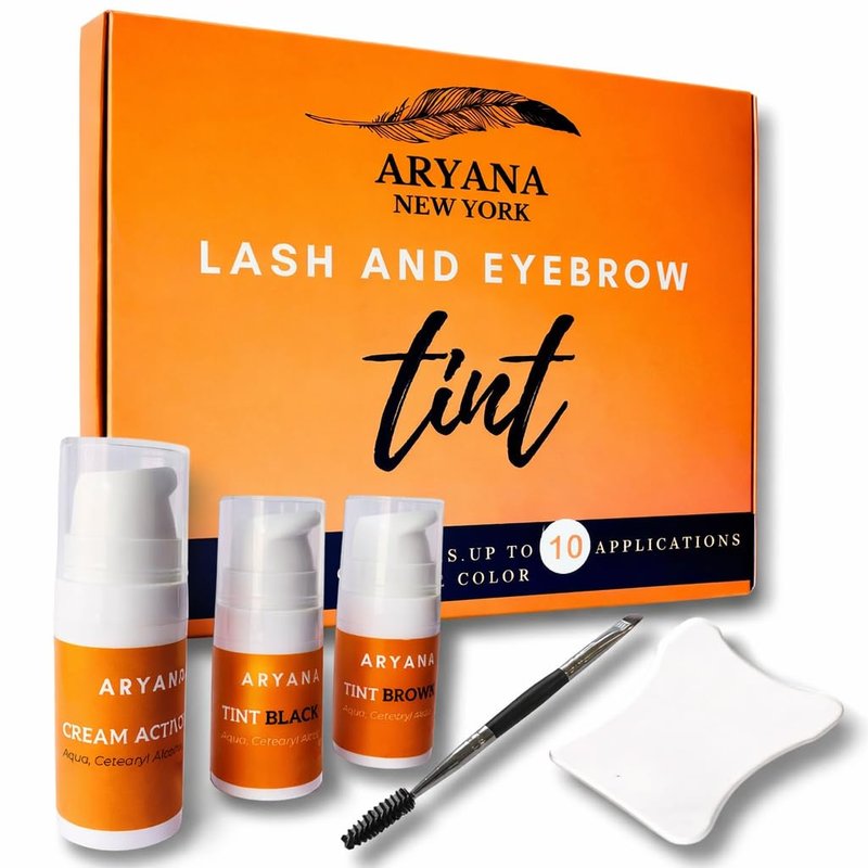 ARYANA NEW YORK LASH AND EYEBROW KIT - Up to 10 Applications - Black and Brown 15 ML - With Brow Brush