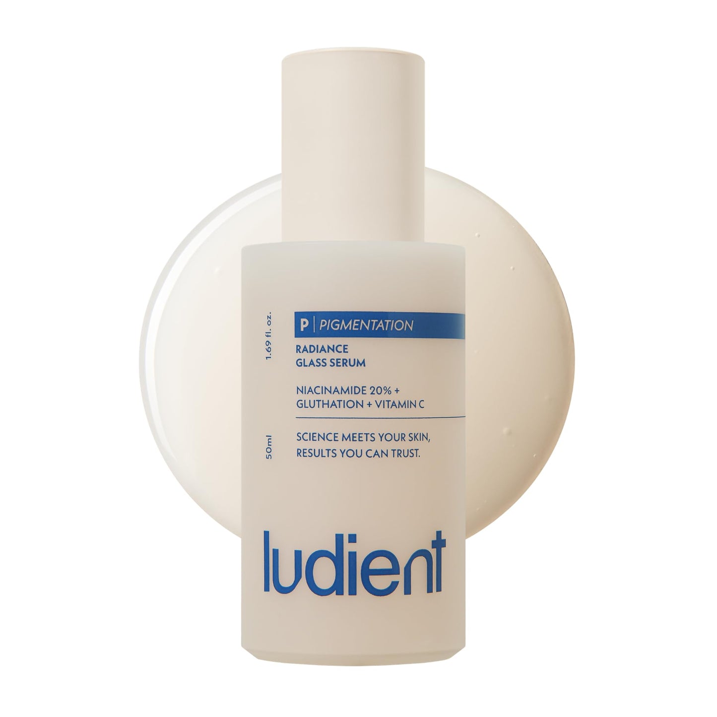 ludient Radiance Glass Serum - 20% Niacinamide & Glutathione, Vitamin C Serum for Face, Dark Spot Corrector, Even Skin Tone & Glass Skin Korean Skin Care for Dark Spots (1.69 fl oz)