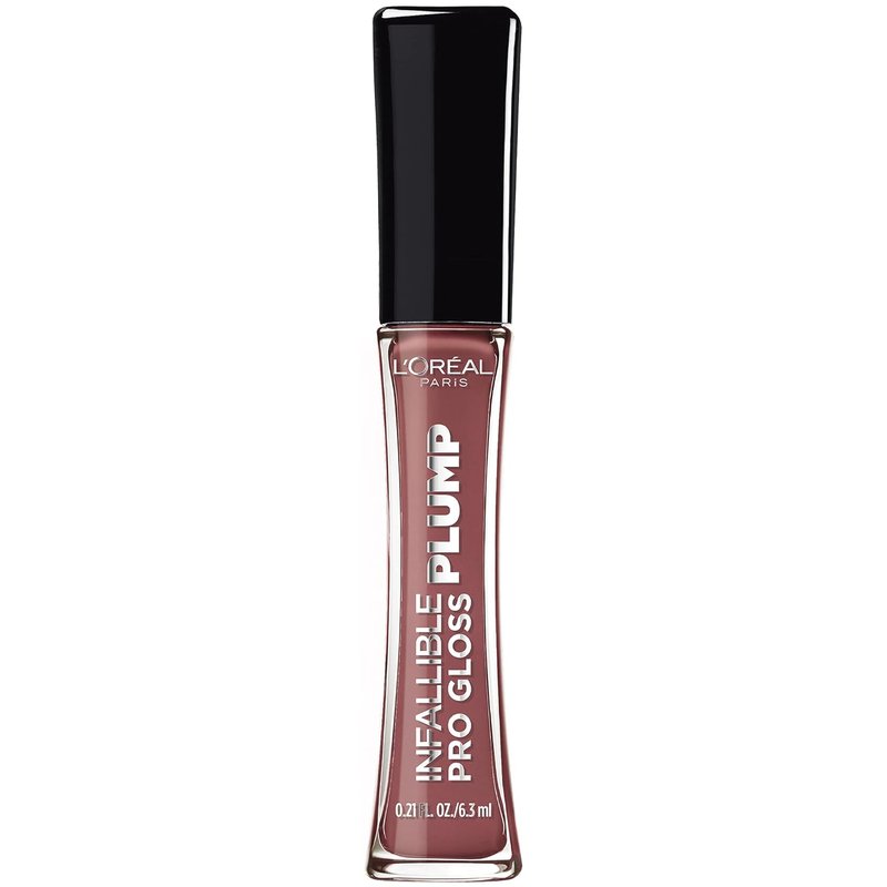 L'Oreal Paris Lip Gloss - Infallible Pro Gloss with Hyaluronic Acid for Plumping Shine | Radiant Mauve, 0.21 fl. oz.