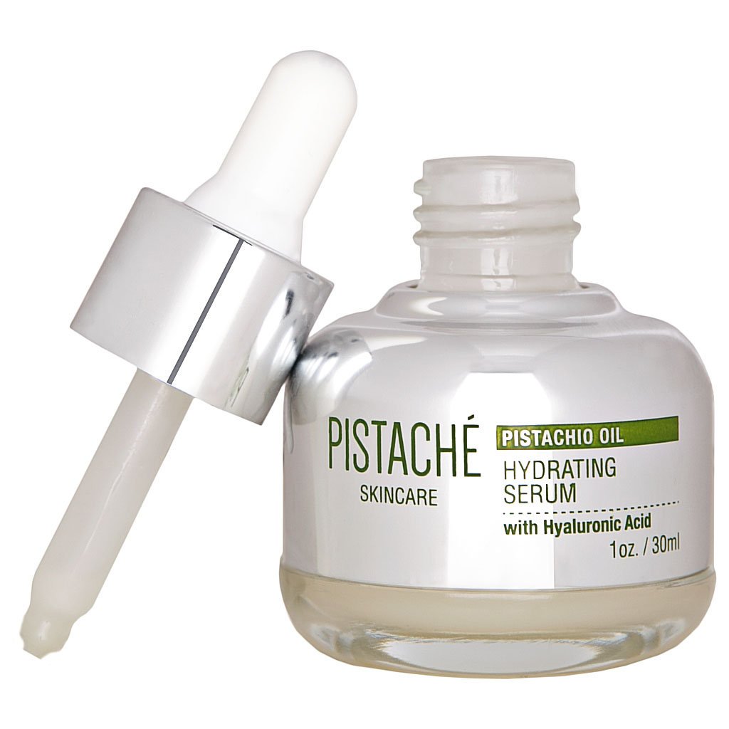 Pistaché Skincare Pistachio Oil Face Serum with Hyaluronic Acid | Hydrating & Brightening Formula with Vitamin E & Antioxidant Protection, 1.0 oz