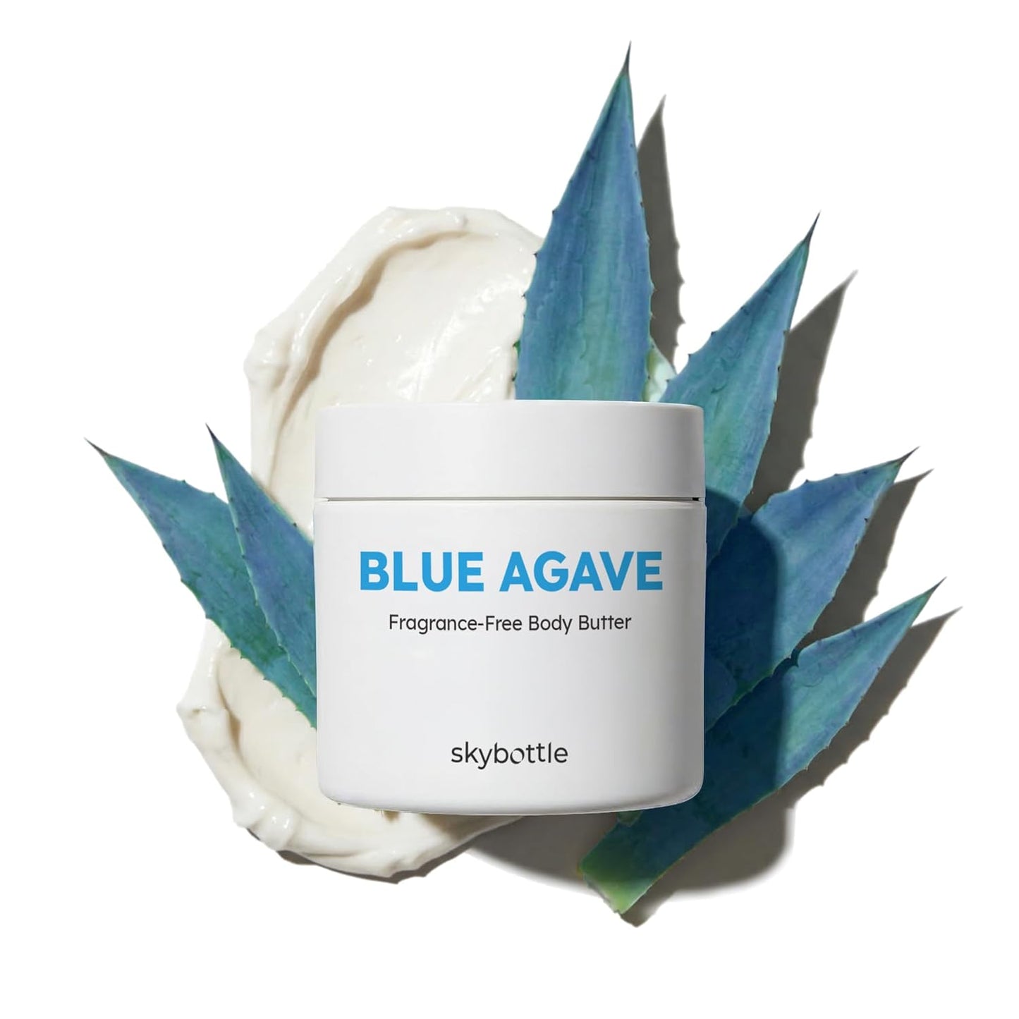 Fragrance-Free Blue Agave Body Butter - Moisture Repair Cream with Hyaluronic Acid | Vegan Body Care for All, 9.8 Fl. Oz