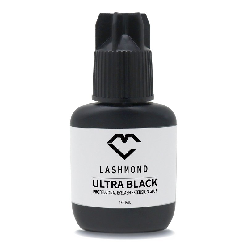 Lashmond Pro Strong Eyelash Extension Glue Ultra Black -Lash Adhesive (10 ml) / 2-3 Sec Drying time/Retention – 6 to 8 Weeks/Maximum Bonding Power/Black Adhesive for Semi-Permanent Extensions