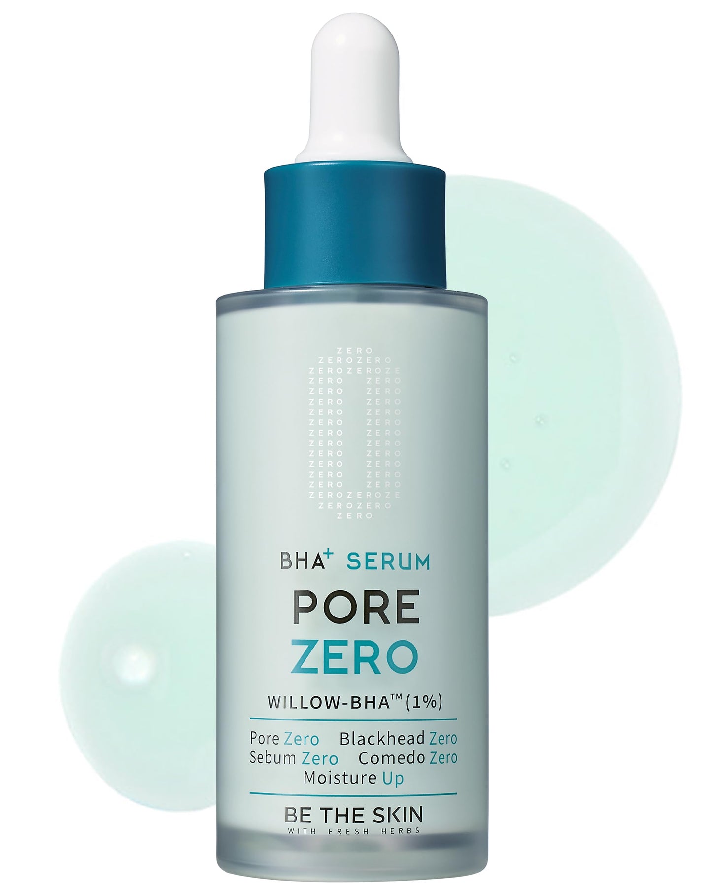 BE THE SKIN Pore Zero BHA Exfoliating Serum (30ml), Natural Willow Bark BHA + AHA, Helps Clear Clogged Pores & Blackheads Without the Sting, Cica Soothing for Oily Sensitive Skin